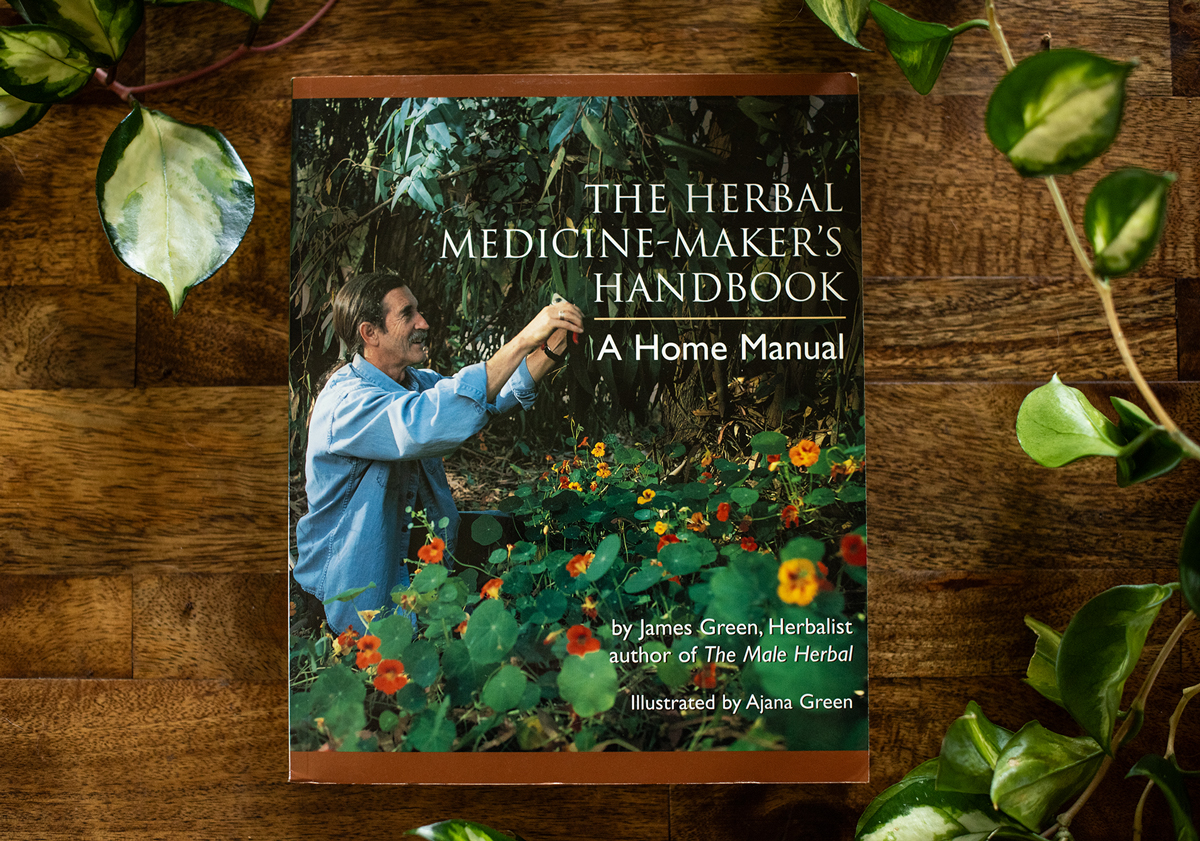 The Herbal Medicine Maker’s Handbook by James Green is one of the best home herbal apothecary books.