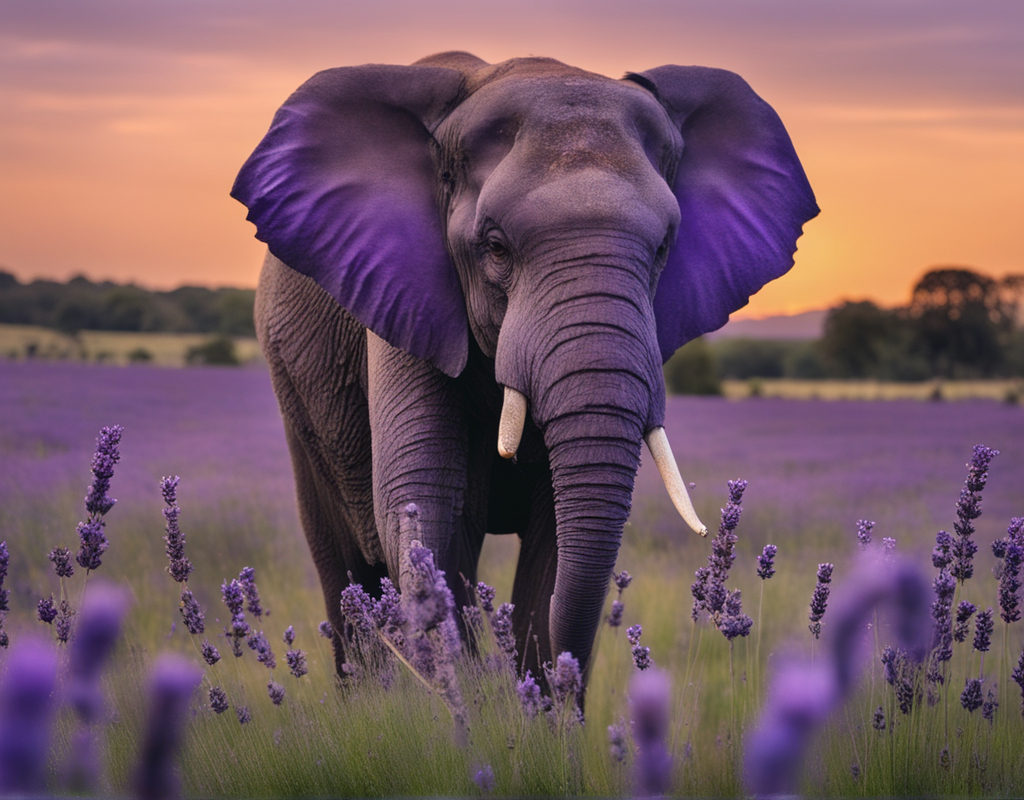 The risks of using AI in herbalism. An AI-generated image of an elephant in a field of lavender.