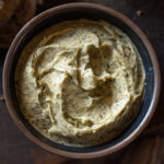 A bowl of Herbes de Provence herbal compound butter.