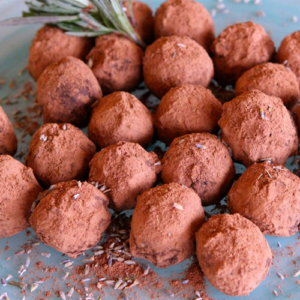 Lavender chocolate truffles