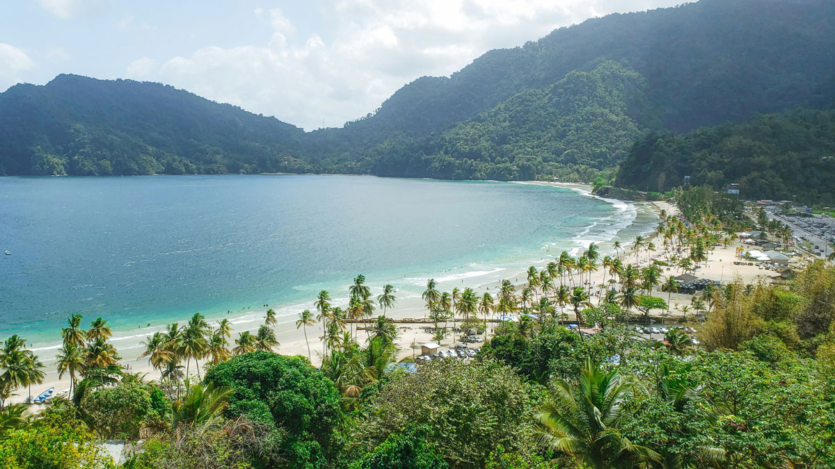 Maracas Beach, Maracas Bay Village, Trinidad and Tobago in the Caribbean